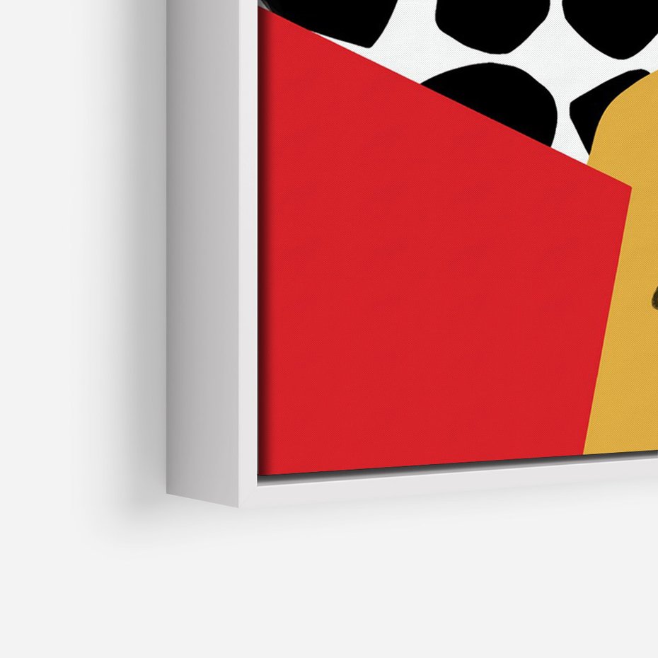 Obraz w ramie 70x100 - Księga Form i Plam - abstrakcyjna kompozycja, różne tekstury - rama biała