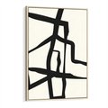 Obraz w ramie 70x100 - Impresje Wymiaru - linie, abstrakcja - rama drewno