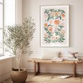 Plakat w ramie 50x70 - Kwiatowe Odbicia - kwiaty polne, plakat - rama drewno