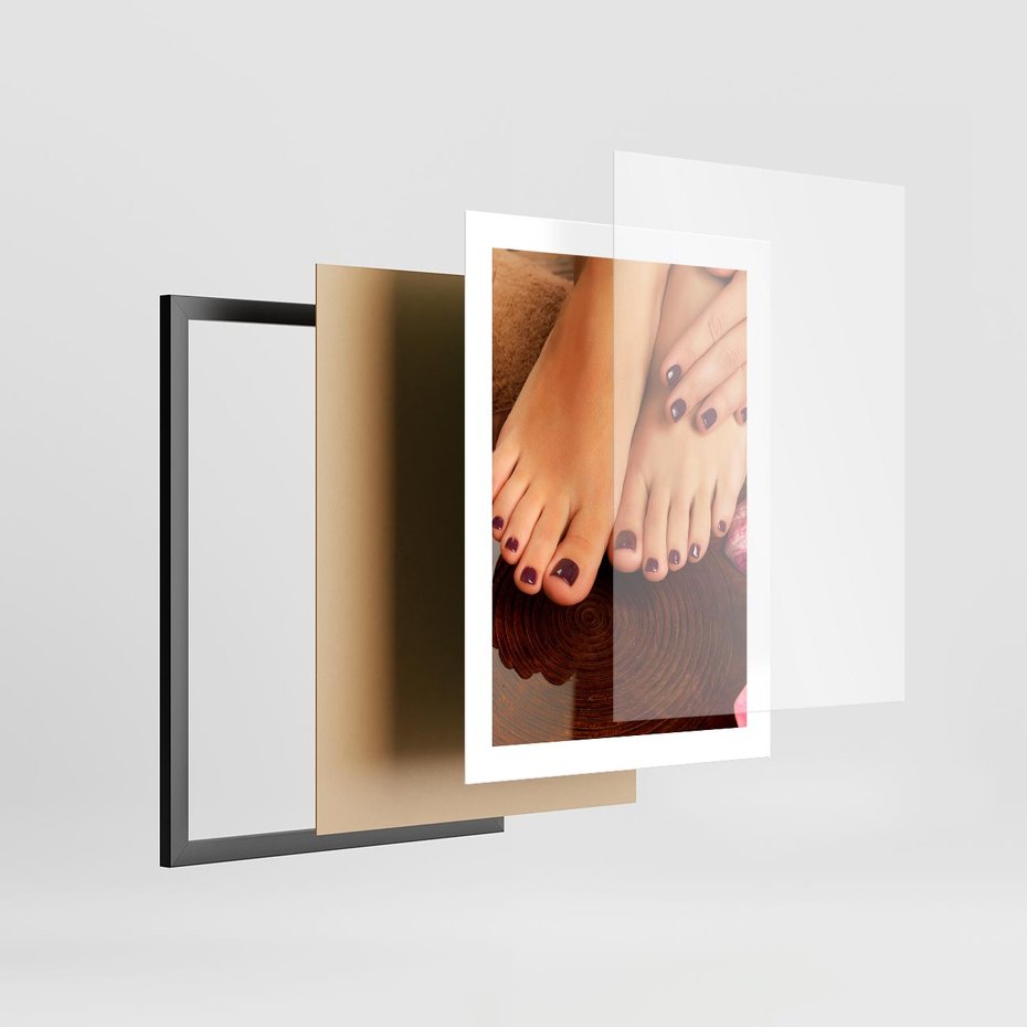 Plakat w ramie 30x40 - Manicure i Pedicure - manicure, pedicure - rama czarna