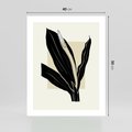 Plakat bez ramy 40x50 - Harmonia liści - minimalistyczny obraz, szkic