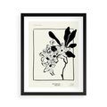 Plakat w ramie 40x50 - Kwiatowe przestrzenie - kwiat, grafika - rama czarna