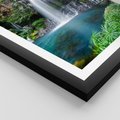 Plakat w ramie 40x50 - Tropikalny Wodospad - wodospad, tropikalny - rama czarna