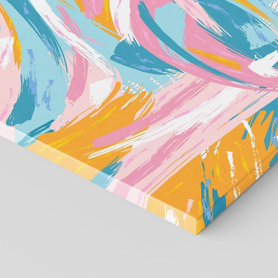 Obraz na płótnie 70x50 - Refleksje w krainie abstrakcji - abstrakcja, energiczne pociągnięcia pędzla