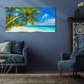 Obraz na płótnie 120x60 - Raj na Malediwach: Plaża, Morze i Palmy - Malediwy, plaża