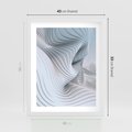 Plakat w ramie 40x50 - Abstrakcyjne Przestrzenie - geometria, 3D - rama biała