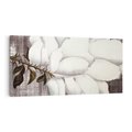 Obraz na płótnie 140x70 - Tekstura Kwiatu - białe kwiaty, duży kwiat