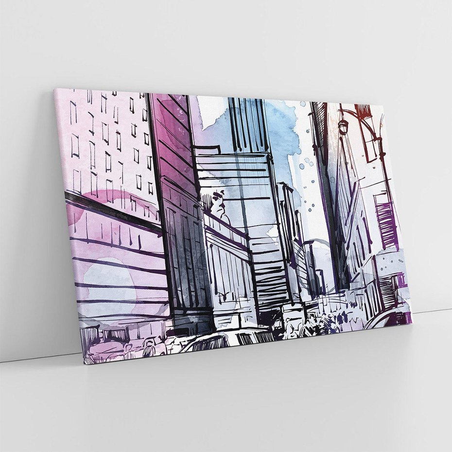 Obraz na płótnie 120x80 - Miasto ożywione pulsującym życiem - szkocja, miasto