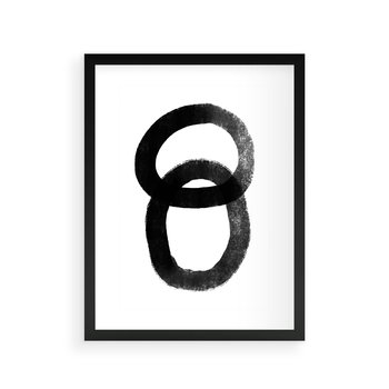 Plakat w ramie 40x50 - Kształtując Granice - abstrakcja, minimalizm - rama czarna