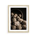 Plakat w ramie 30x40 - Orzechy Włoskie w Sepii - orzechy włoskie, fotografia retro - rama drewno