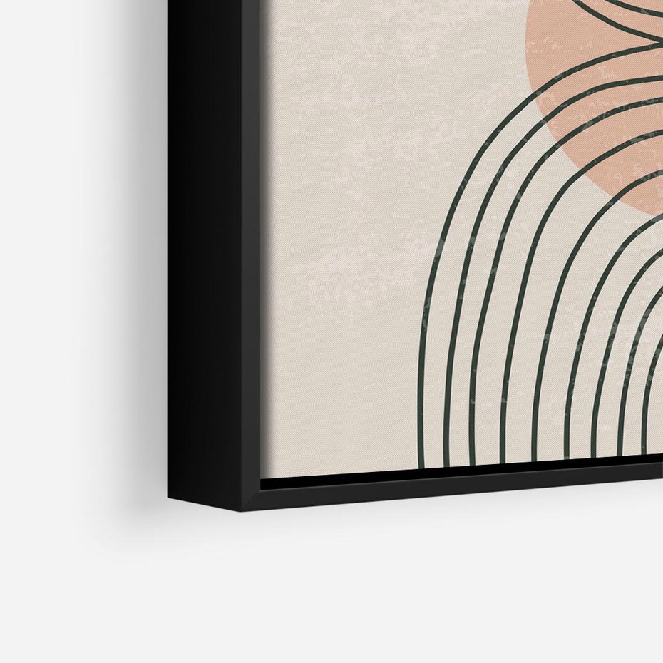 Obraz w ramie 50x50 - Nowy Rytuał - abstrakcyjna sztuka, boho kształty - rama czarna