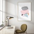 Obraz w ramie 50x70 - Migotliwa Opowieść - abstrakcyjna kompozycja, jak ręcznie malowana - rama drewno