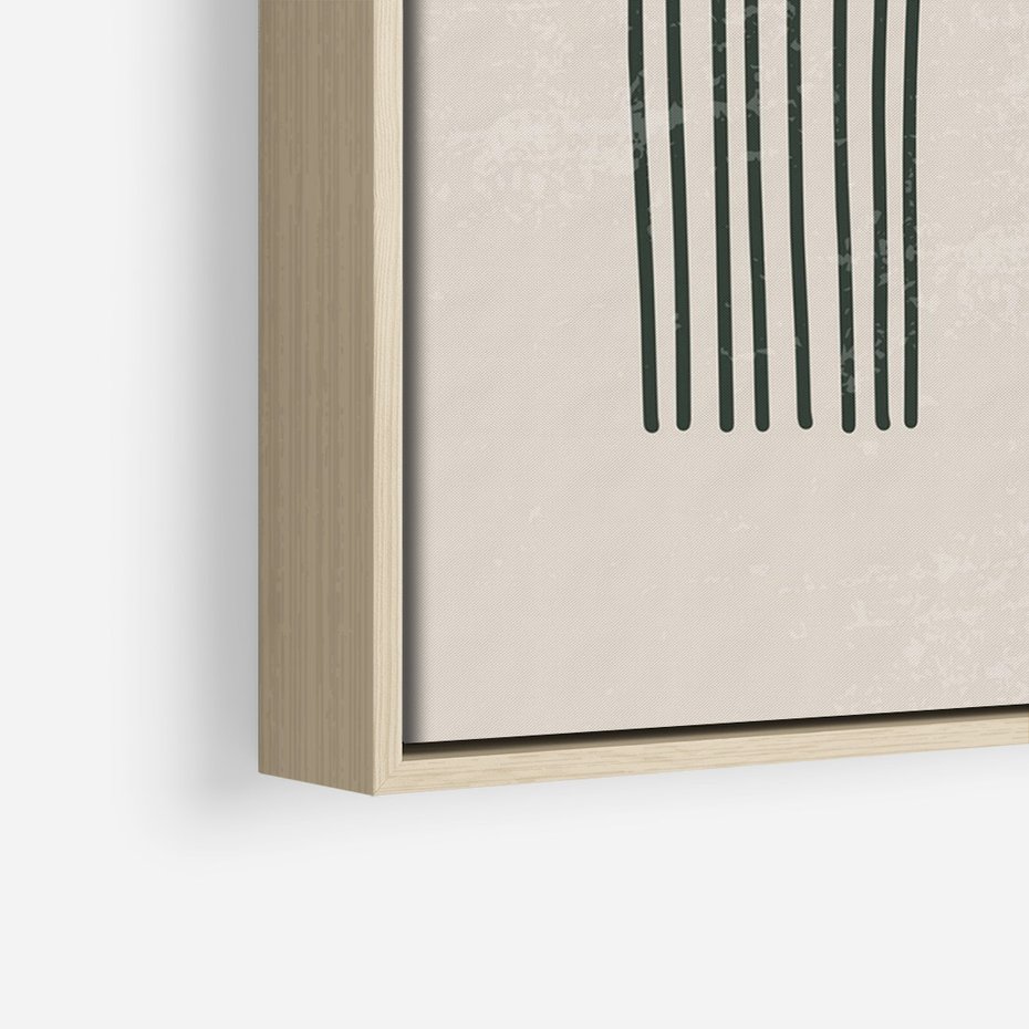 Obraz w ramie 50x70 - Intrygujące Zagięcia - boho plakat, czarna tęcza - rama drewno