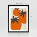 Plakat w ramie 30x40 - Jadalne Kształty - nowoczesny plakat do kuchni, pomidory - rama czarna