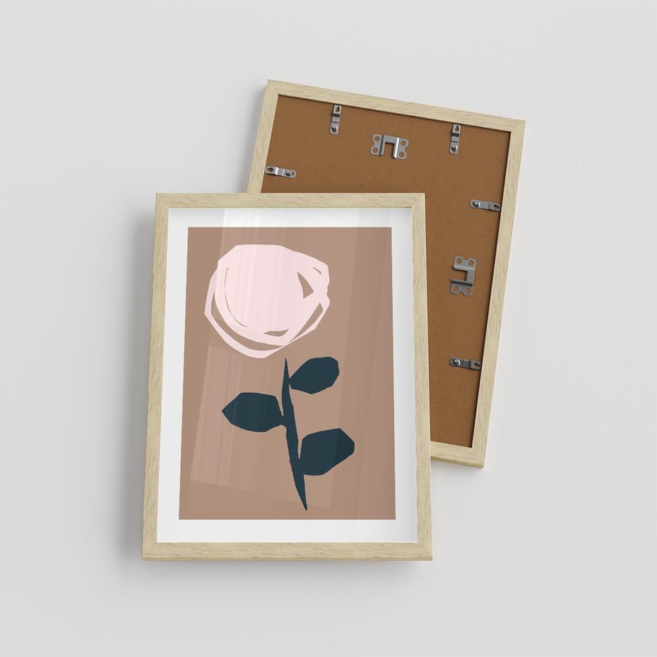 Plakat w ramie 30x40 - Niewytłumaczalne - abstrakcyjny obraz, plakat - rama drewno