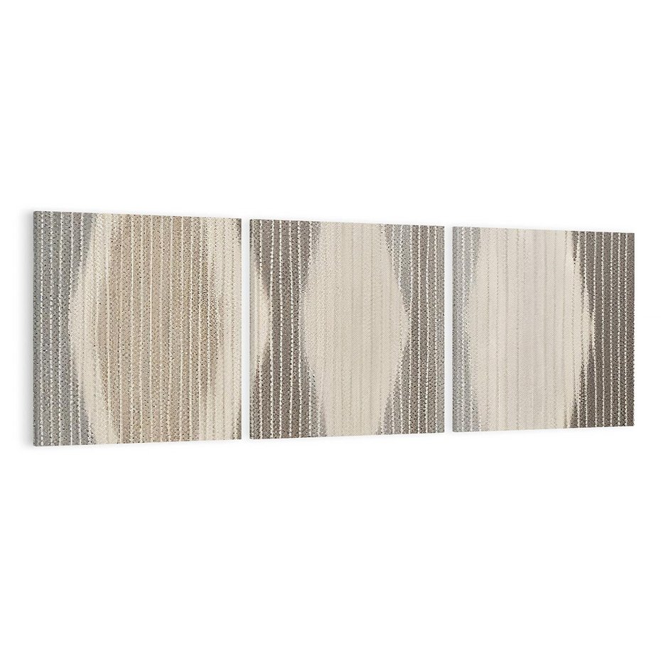 Obraz na płótnie 90x30 - Melancholijny spacer barw - symetryczne, geometryczne