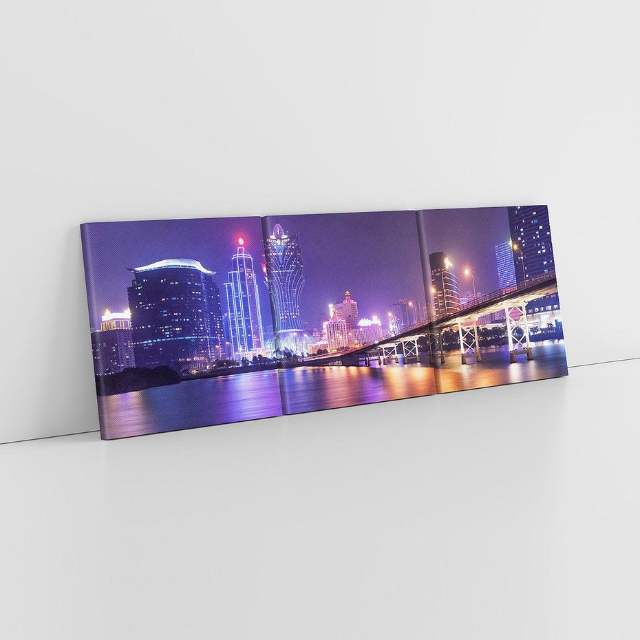 Obraz na płótnie 90x30 - Macau: Spotkanie dwóch światów - Macau, Hong