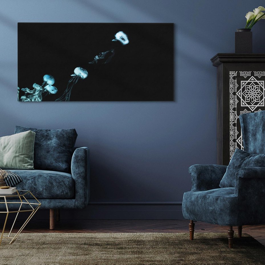 Obraz na płótnie 120x60 - Dym w abstrakcji - dym, abstrakcja