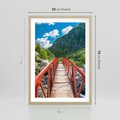 Plakat w ramie 50x70 - Most do przygody - góry, most - rama drewno