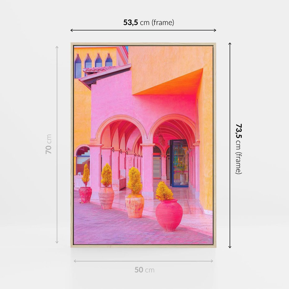 Obraz w ramie 50x70 - Marokańskie pastele - marokański, pastele - rama drewno
