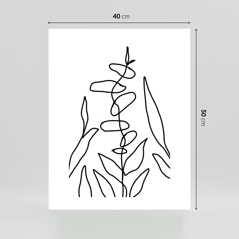 Plakat bez ramy 40x50 - Konturem Naznaczone - mroczna sztuka, minimalizm