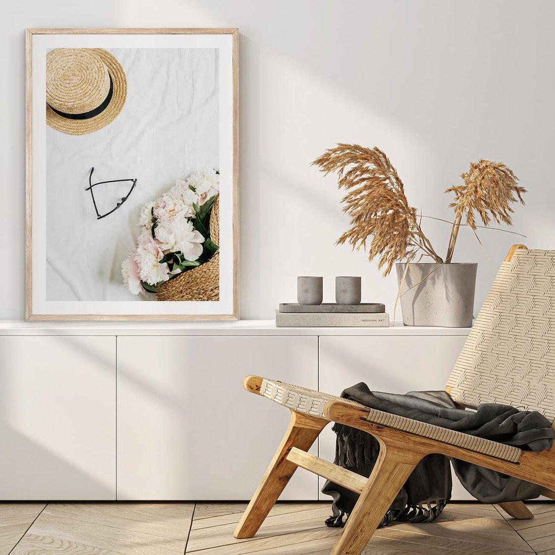 Plakat w ramie 30x40 - Urok Kobiecej Fotografii - kompozycja kobieca, fotografia - rama drewno