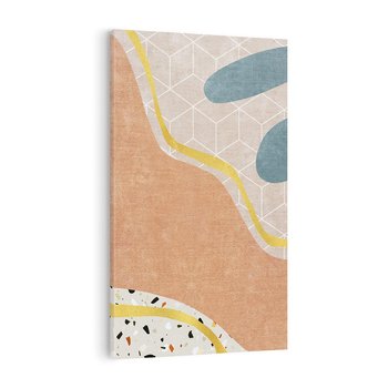 Obraz na płótnie 80x120 - Tańczący w deszczu pigmentów - abstrakcyjne formy, rozlane farby