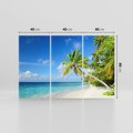 Obraz na płótnie 120x80 - Rajskie Malediwy: Plaża pod palmami - Malediwy, plaża