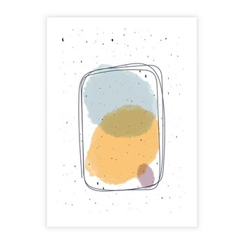 Plakat bez ramy 30x40 - Wibracje Linii - abstrakcyjna kompozycja, jak ręcznie malowana