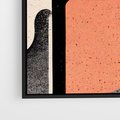 Obraz w ramie 50x50 - Loftowa Harmonia - abstrakcja, styl loftowy - rama czarna