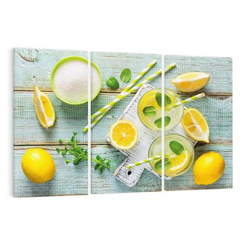 Obraz na płótnie 120x80 - Cytrynowe Orzeźwienie - cytryny, lemoniada