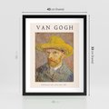 Plakat w ramie 40x50 - Autoportret van Gogha - van gogh, autoportret - rama czarna