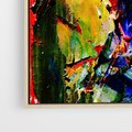 Obraz w ramie 70x100 - Szalejące ognie kolorów - abstrakcja, farby olejne - rama drewno