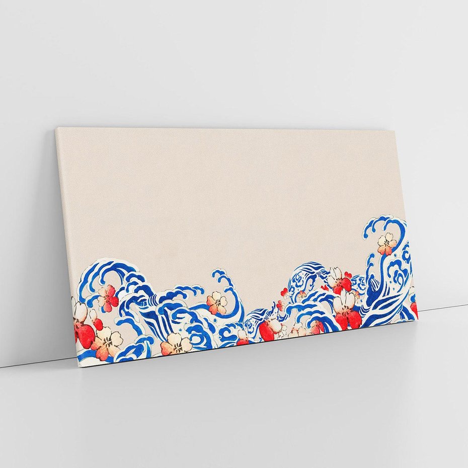 Obraz na płótnie 100x50 - Japońska Harmonia: Falujące Kwiaty - japonia, orientalne kwiaty wiśni