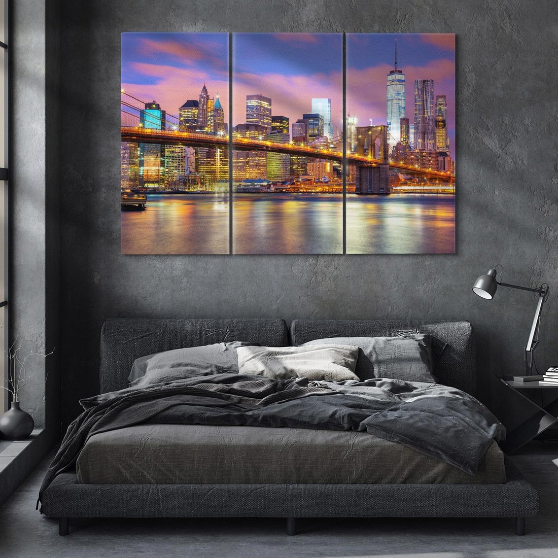 Obraz na płótnie 120x80 - ikona Nowego Jorku - most, Nowy Jork