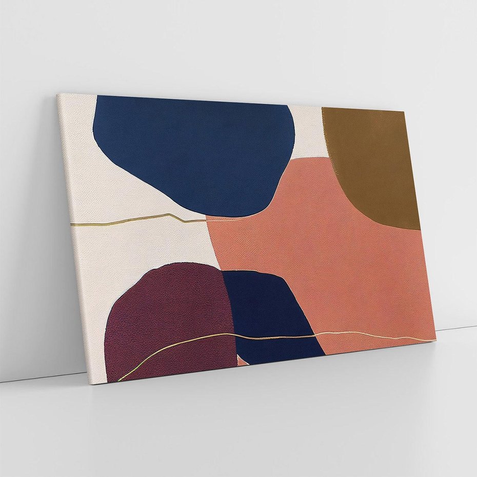 Obraz na płótnie 120x80 - Abstrakt Marsala - nieregularne plamy, kształty