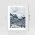 Plakat w ramie 40x50 - Góry Śnieżnej Krainy - góry, szczyty - rama biała