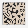 Obraz w ramie 50x50 - Księga Ukrytych Widoków - abstrakcyjne czarno białe formy, minimalizm - rama biała