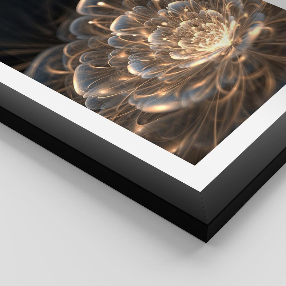 Plakat w ramie 30x40 - Nowoczesny Kwiat - kwiat, nowoczesny - rama czarna