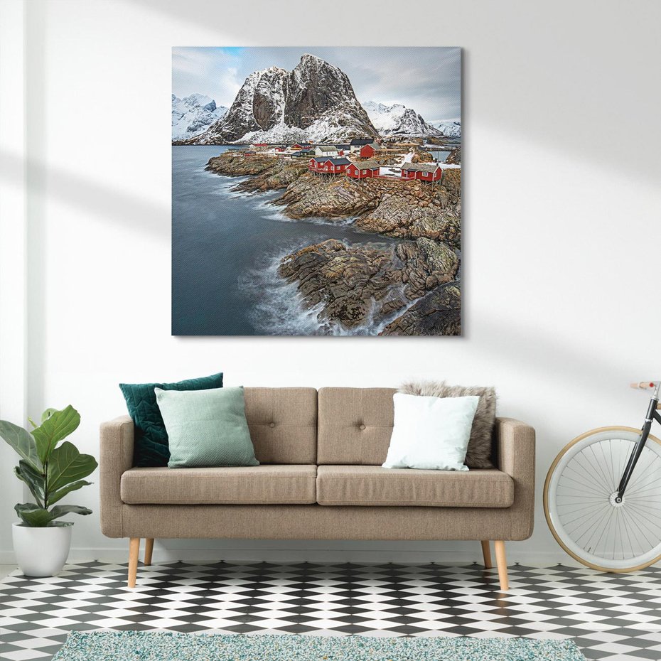 Obraz na płótnie 40x40 - Skandynawia - górska odsłona - Skandynawia, góry