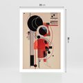 Plakat bez ramy 21x30 - Rozbijające Granice Dźwięku - modernistyczny obraz, styl bauhaus