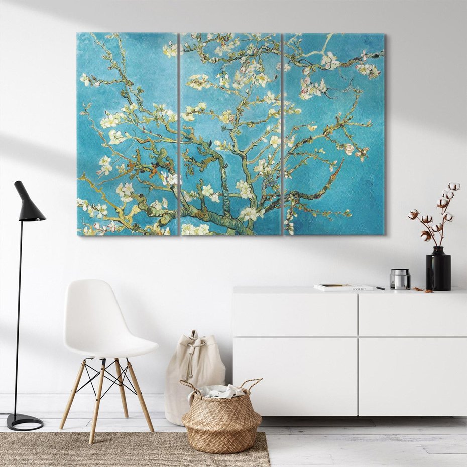 Obraz na płótnie 120x80 - Almond blossom 1890, Vincent van Gogh - Reprodukcja - reprodukcja, obraz na płótnie