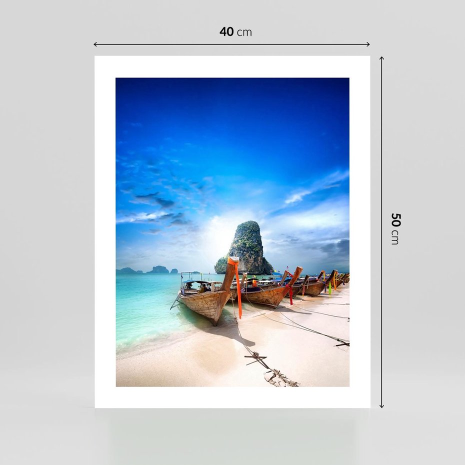 Plakat bez ramy 40x50 - Morze na Łodzi - morze, łódź