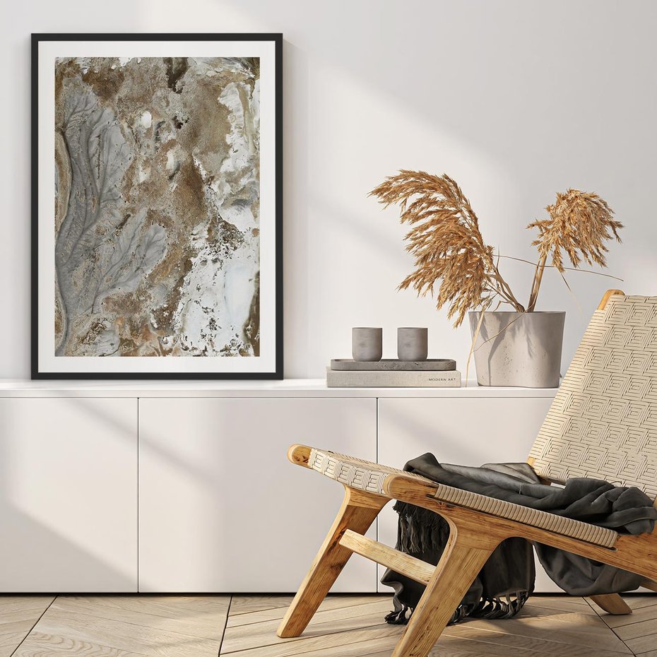 Plakat bez ramy 30x40 - Spokój w Beżu - zdjęcie, naturalna tekstura