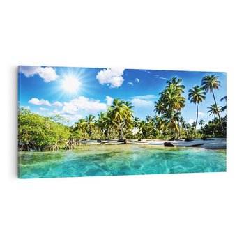 Obraz na płótnie 120x60 - Rajskie wakacje na plaży - plaża, wakacje