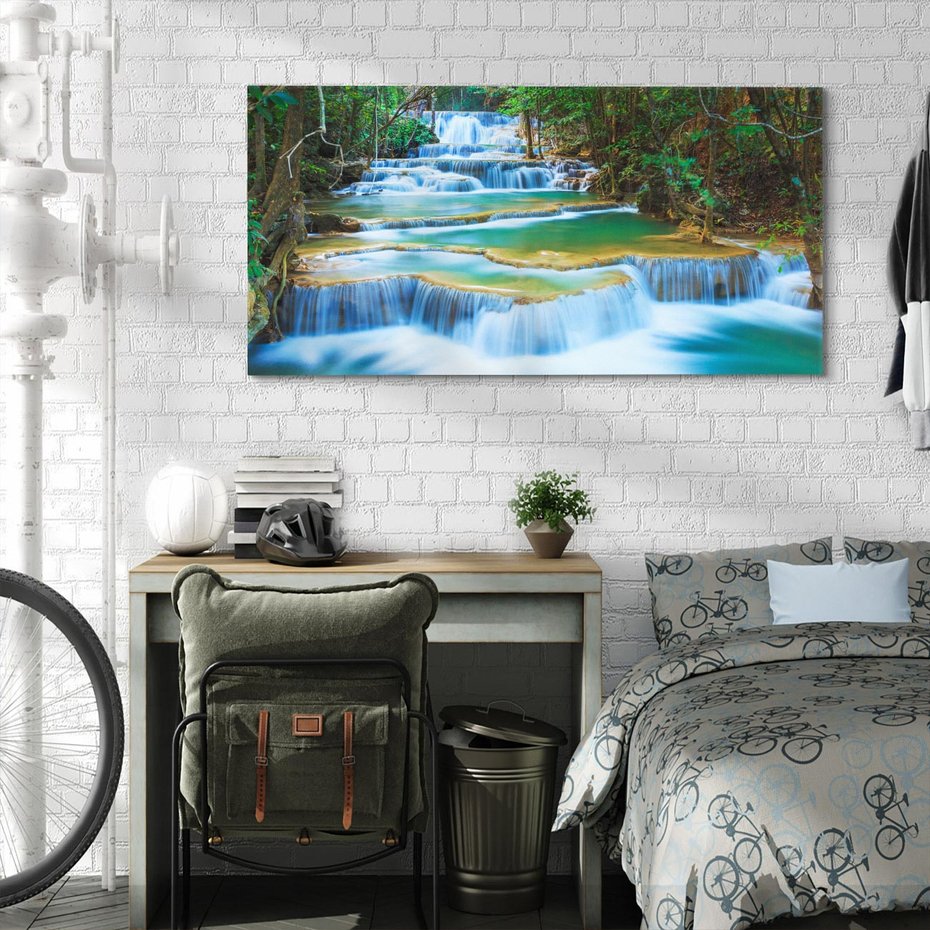 Obraz na płótnie 140x70 - Magia tajlandzkich wodospadów - wodospady, Tajlandia