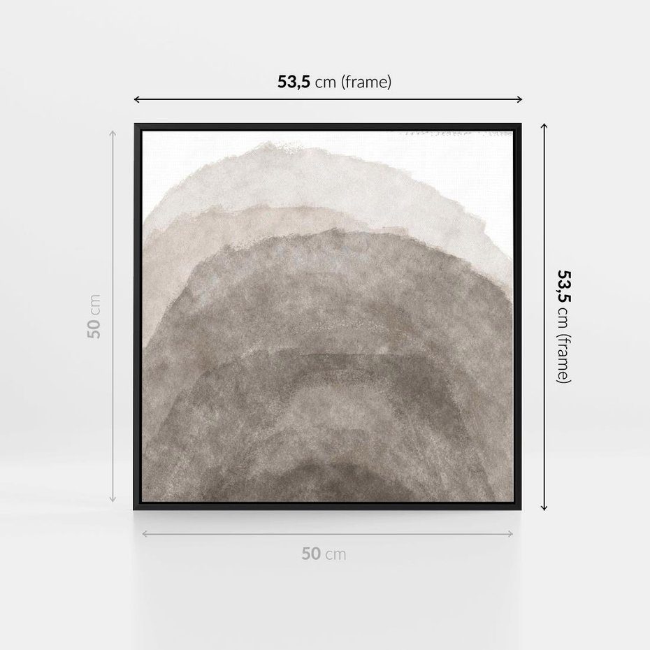 Obraz w ramie 50x50 - Przenikające Kształty - rozmyte cienie, abstrakcja - rama czarna