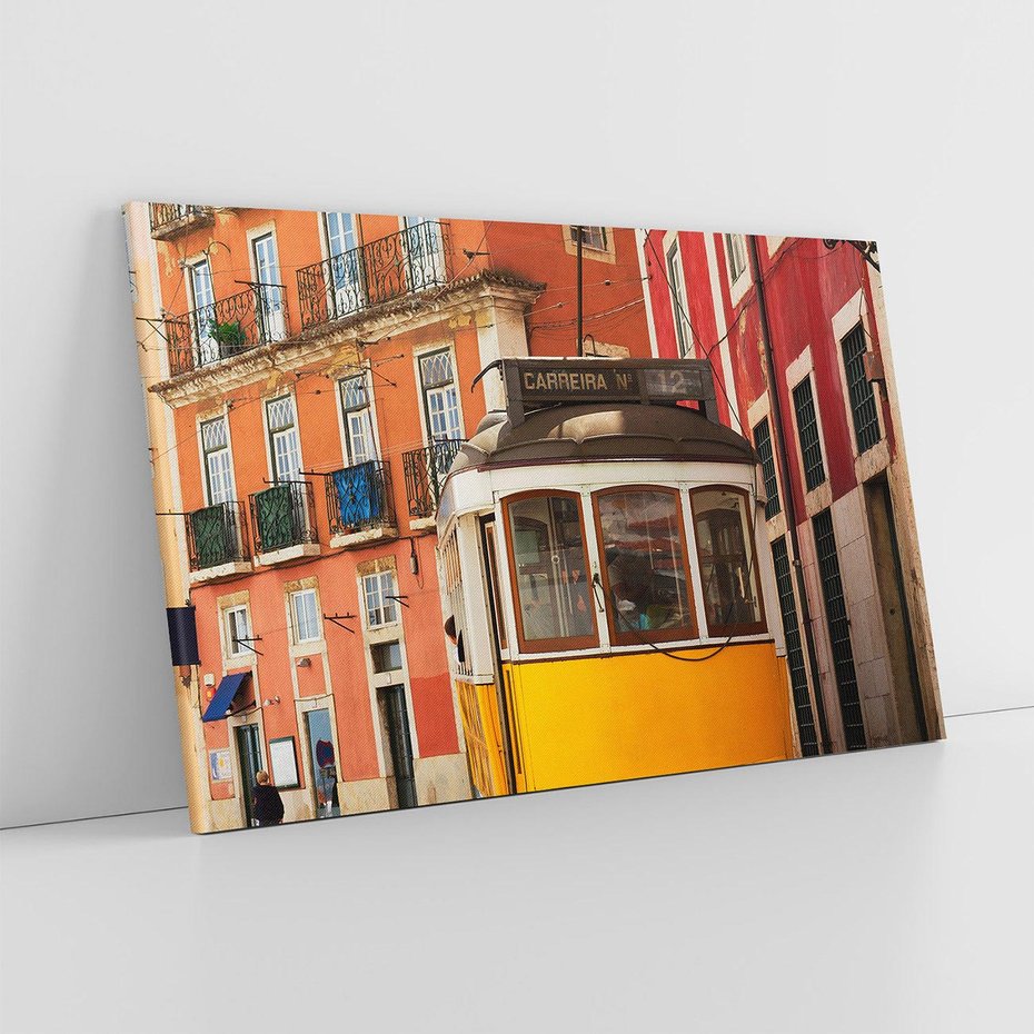 Obraz na płótnie 120x80 - Urok tramwaju w Lizbonie - Lizbona, tramwaj