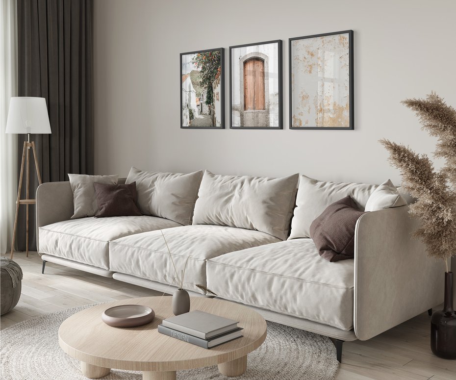 Zestaw obrazy w ramie 50x70 galeria - Włochy, południe, podróż, wakacje - rama czarna