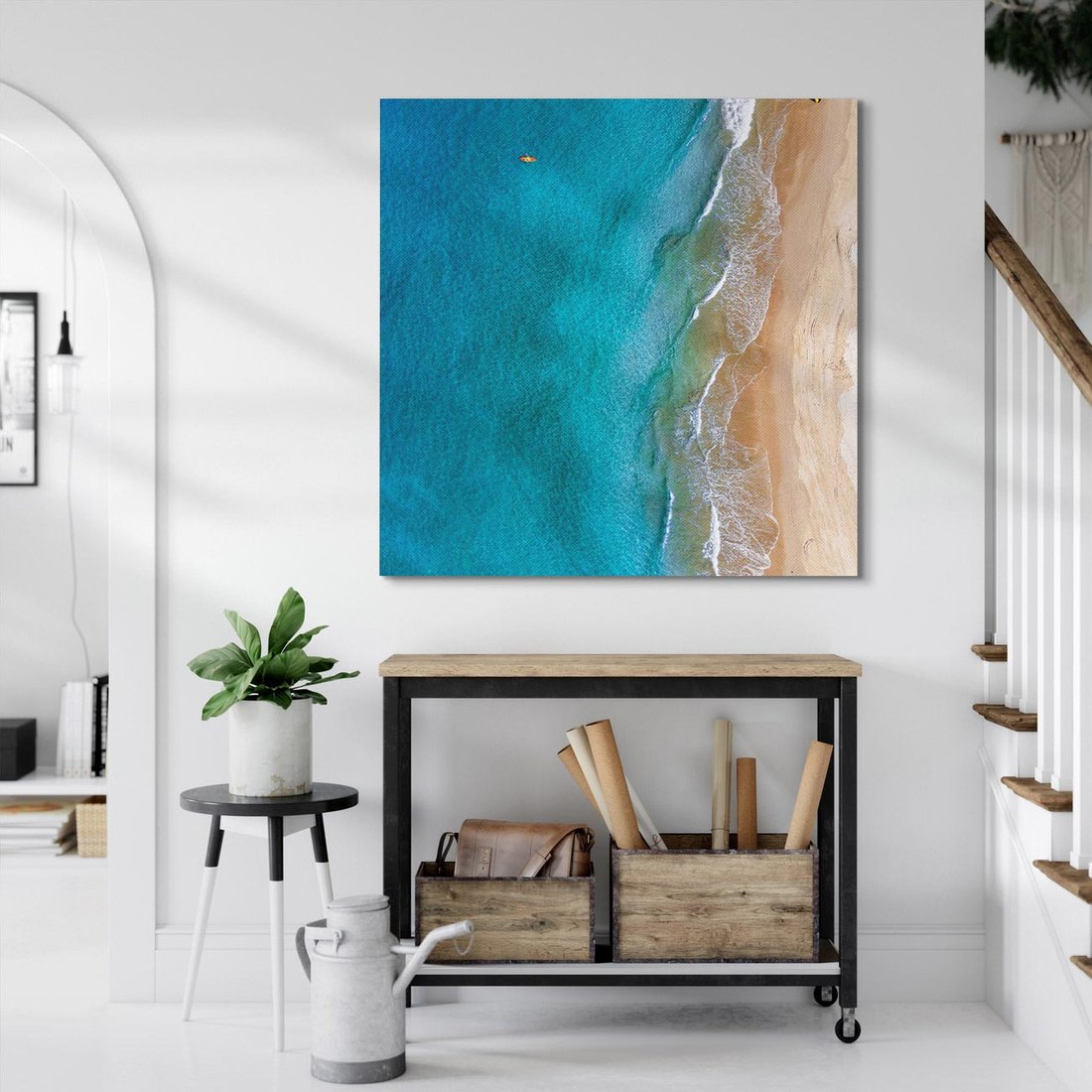 Obraz na płótnie 40x40 - Spokój nad morzem - morze, plaża